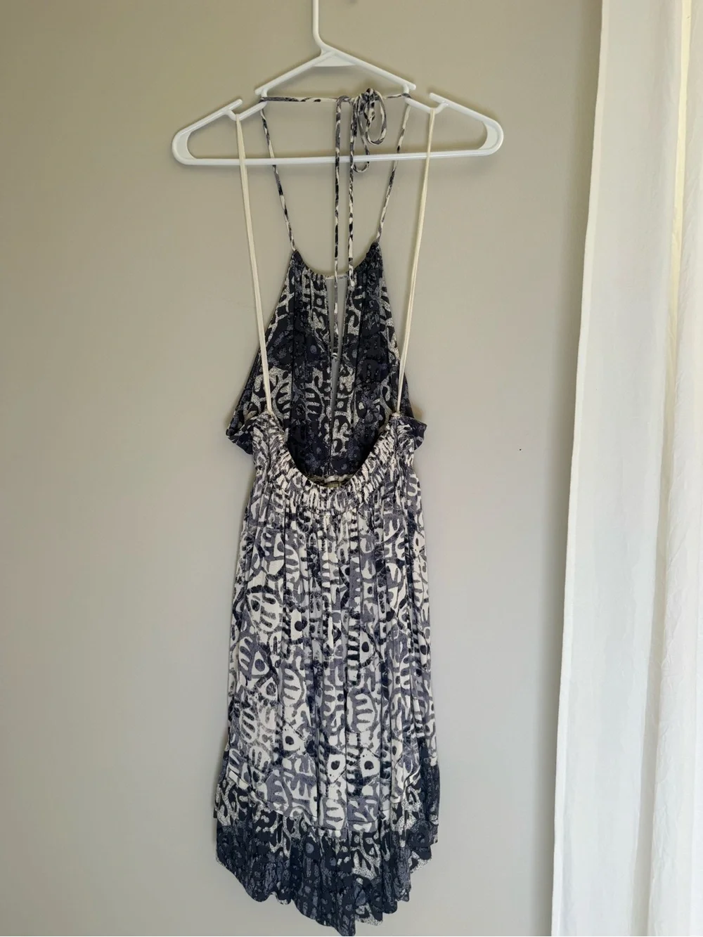 Free People Blue and White Halter Summer Dress - Picture 5 of 5